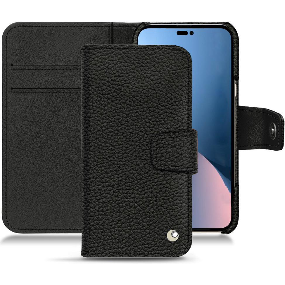 Noreve Lederschutzhülle Wallet (Apple iPhone 14 Plus), Smartphone Hülle, Schwarz
