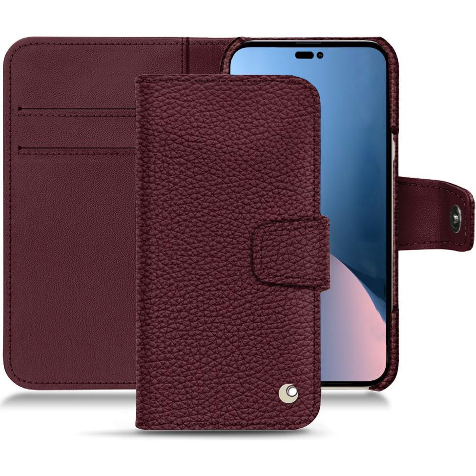 Noreve Lederschutzhülle Wallet (Apple iPhone 14 Plus), Smartphone Hülle, Violett