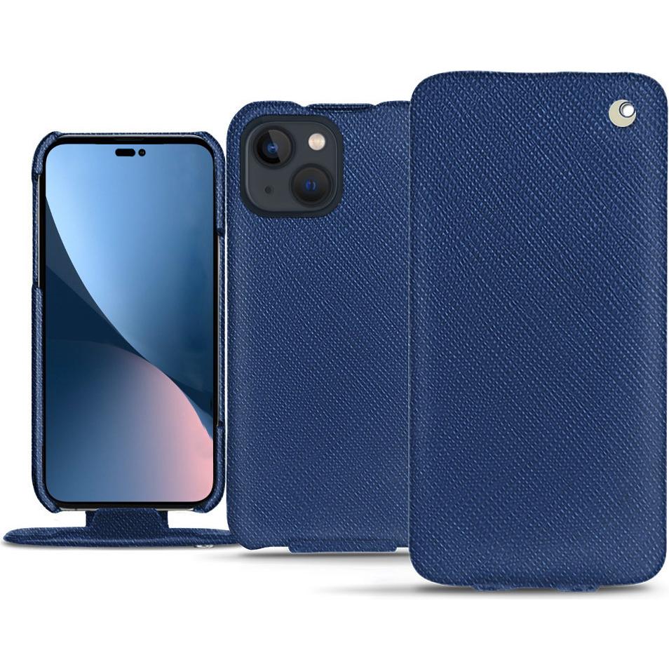 Thumbnail - Noreve Lederschutzhülle vertikal (Apple iPhone 14 Plus), Smartphone Hülle, Blau