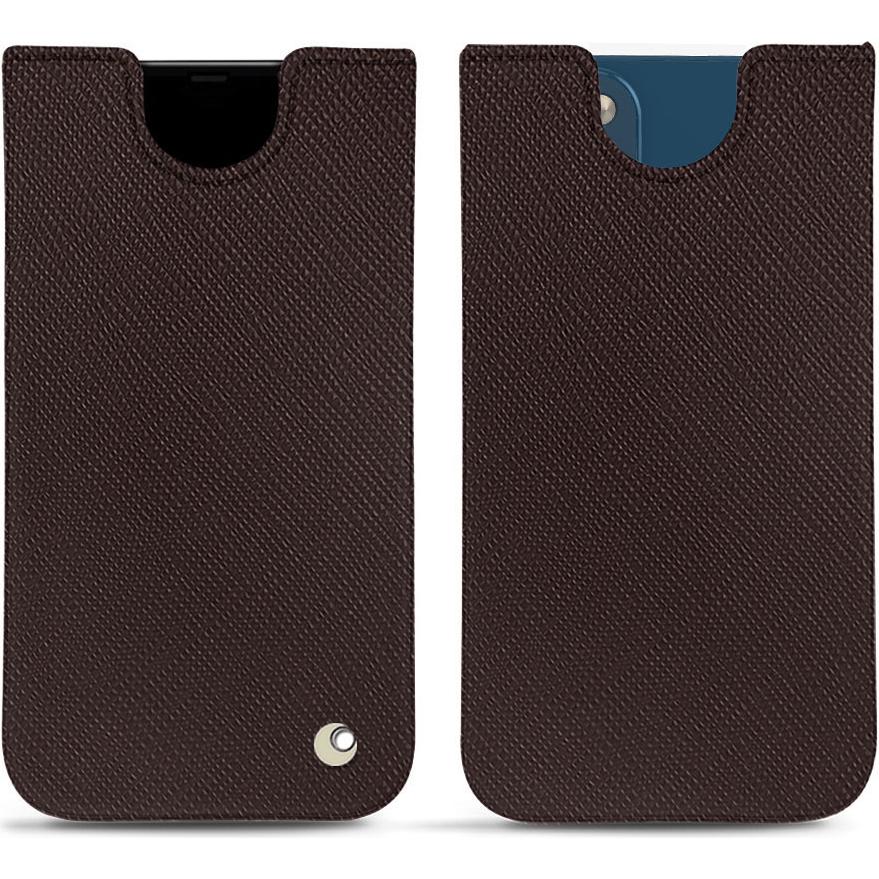 Noreve Lederschutzhülle (Apple iPhone 14 Plus), Smartphone Hülle, Braun