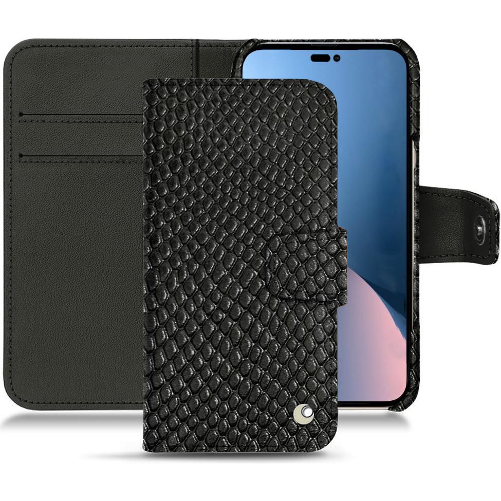 Noreve Lederschutzhülle Wallet (Apple iPhone 14 Plus), Smartphone Hülle, Schwarz