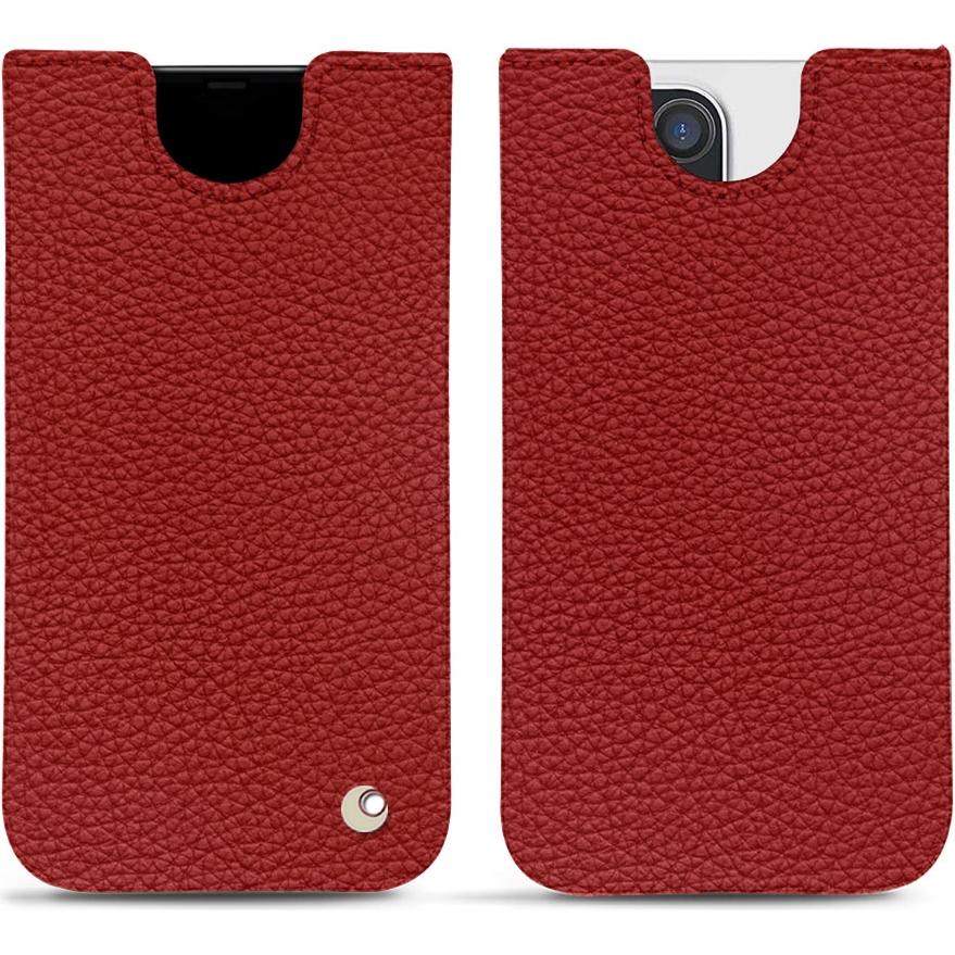 Noreve Lederschutzhülle (Apple iPhone 14 Pro), Smartphone Hülle, Rot