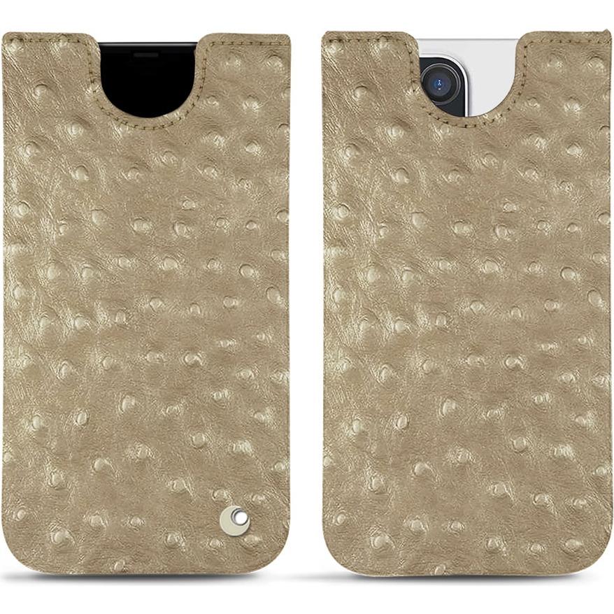 Noreve Lederschutzhülle (Apple iPhone 14 Pro), Smartphone Hülle, Beige