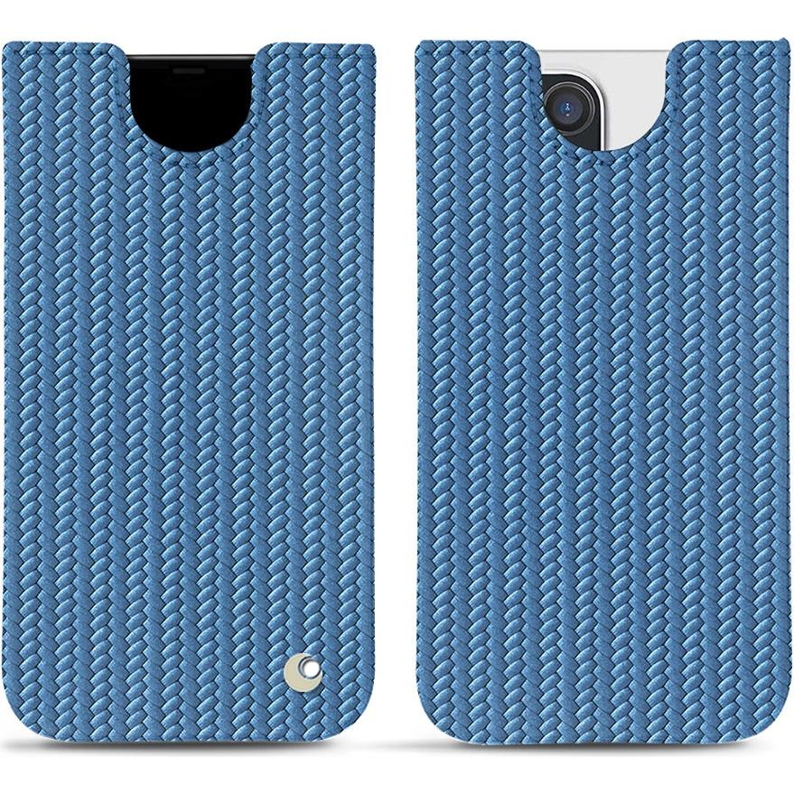 Noreve Lederschutzhülle (Apple iPhone 14 Pro), Smartphone Hülle, Blau