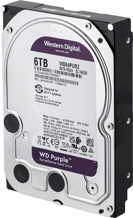 Produktbild WD Purple (6 TB, 3.5", CMR)