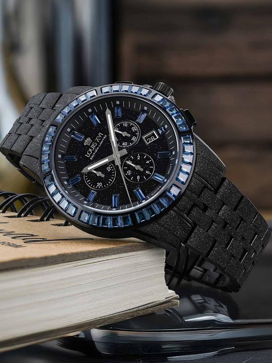 Produktbild Louis XVI LXVI1181 Herrenuhr Majesté Frosted Iced Out 43mm 10ATM (Analoguhr, Chronograph, 43 mm)