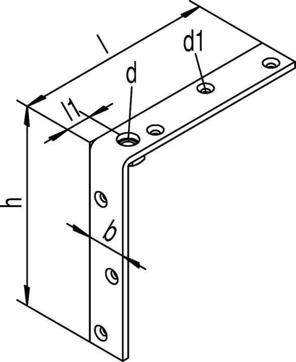 Actual product image Helm Support bracket ø 7-hole for wooden sashes for screwing on or recessing Steel