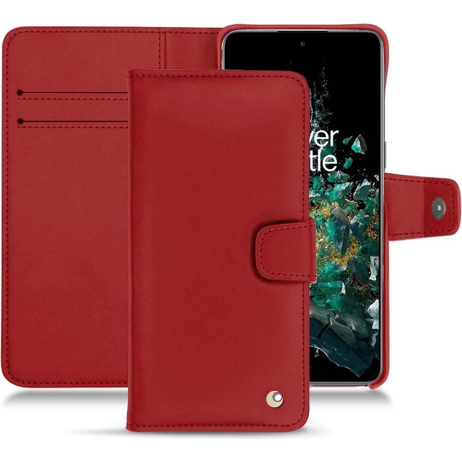 Noreve Lederschutzhülle Wallet (OnePlus 10T), Smartphone Hülle, Rot