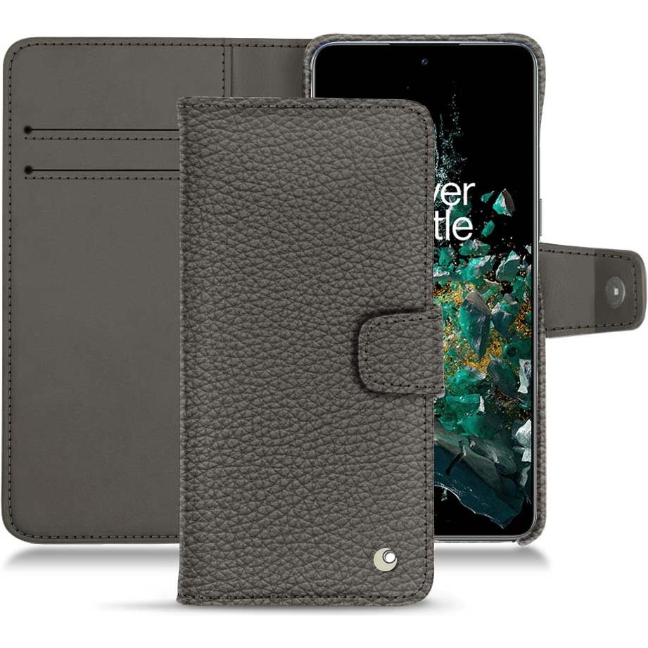 Thumbnail - Noreve Lederschutzhülle Wallet (OnePlus 10T), Smartphone Hülle, Grau
