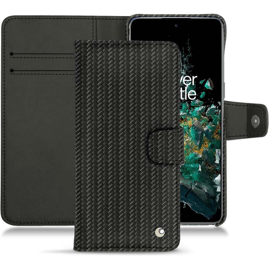 Noreve Lederschutzhülle Wallet (OnePlus 10T), Smartphone Hülle, Schwarz