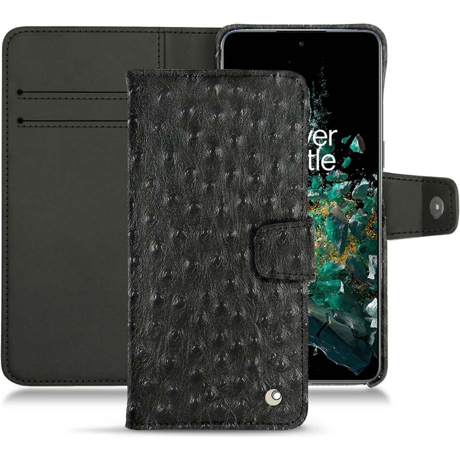 Noreve Lederschutzhülle Wallet (OnePlus 10T), Smartphone Hülle, Schwarz