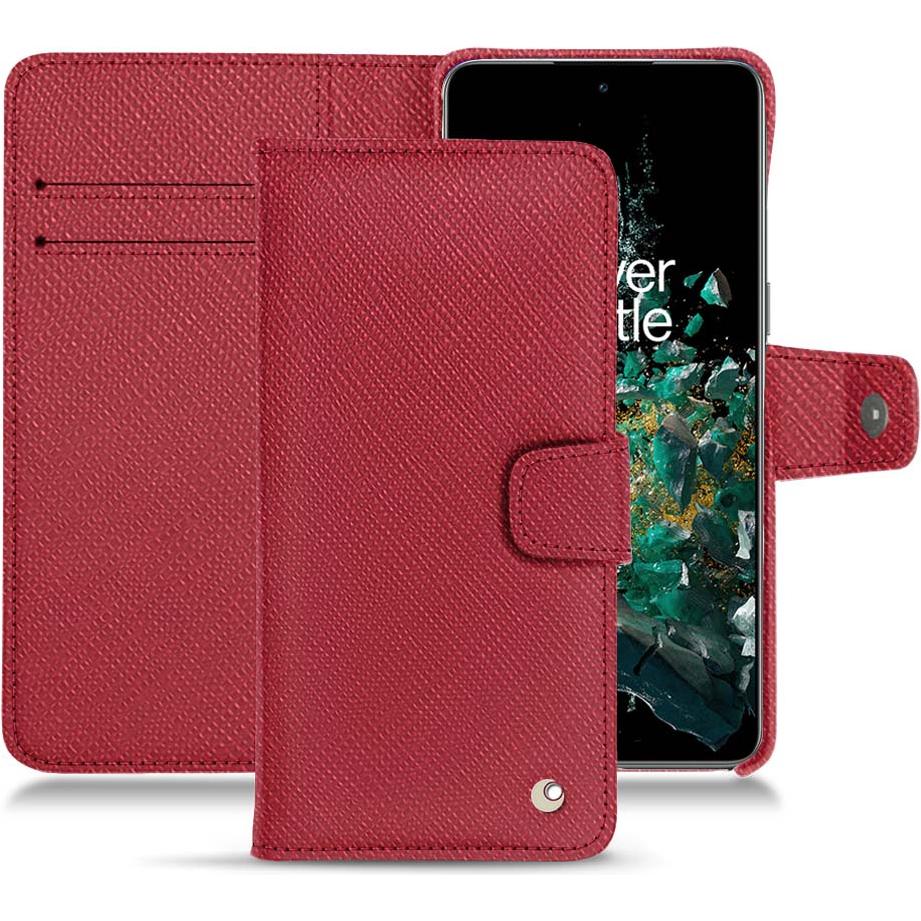 Noreve Lederschutzhülle Wallet (OnePlus 10T), Smartphone Hülle, Rot