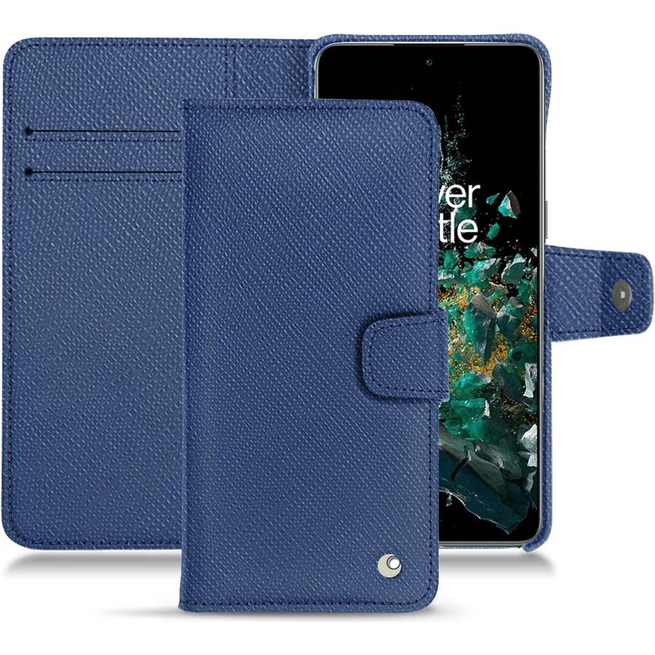 Noreve Lederschutzhülle Wallet (OnePlus 10T), Smartphone Hülle, Blau