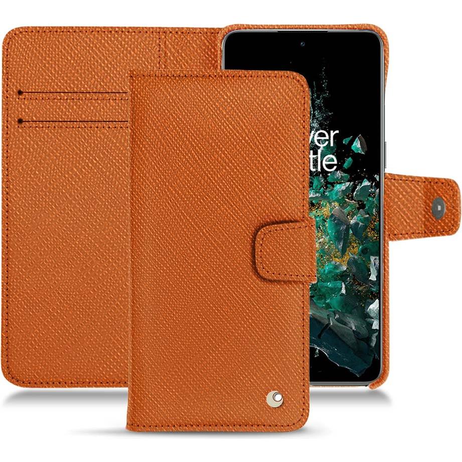 Noreve Lederschutzhülle Wallet (OnePlus 10T), Smartphone Hülle, Orange