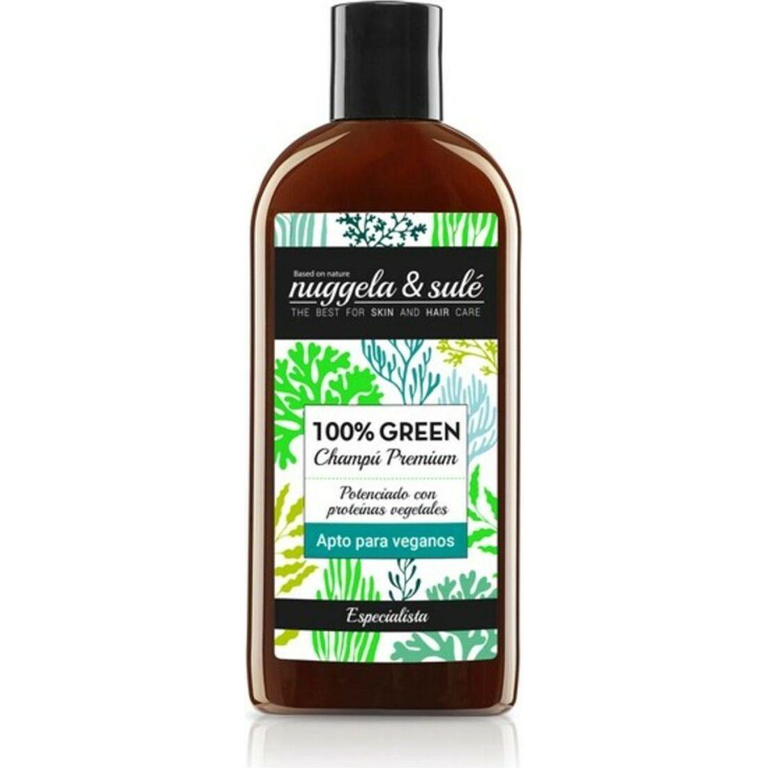 Nuggela & Sulé, Shampoo, 100% GREEN champú apto veganos 250 ml (250 ml, Flüssiges Shampoo)