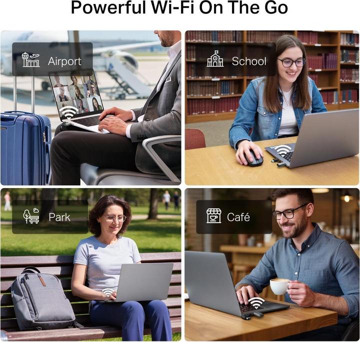 Actual product image TP-Link Archer TBE400U BE6500 Tri-Band Wi-Fi 7 Mini Wireless USB Adapter (USB, USB 3.0, USB-C)