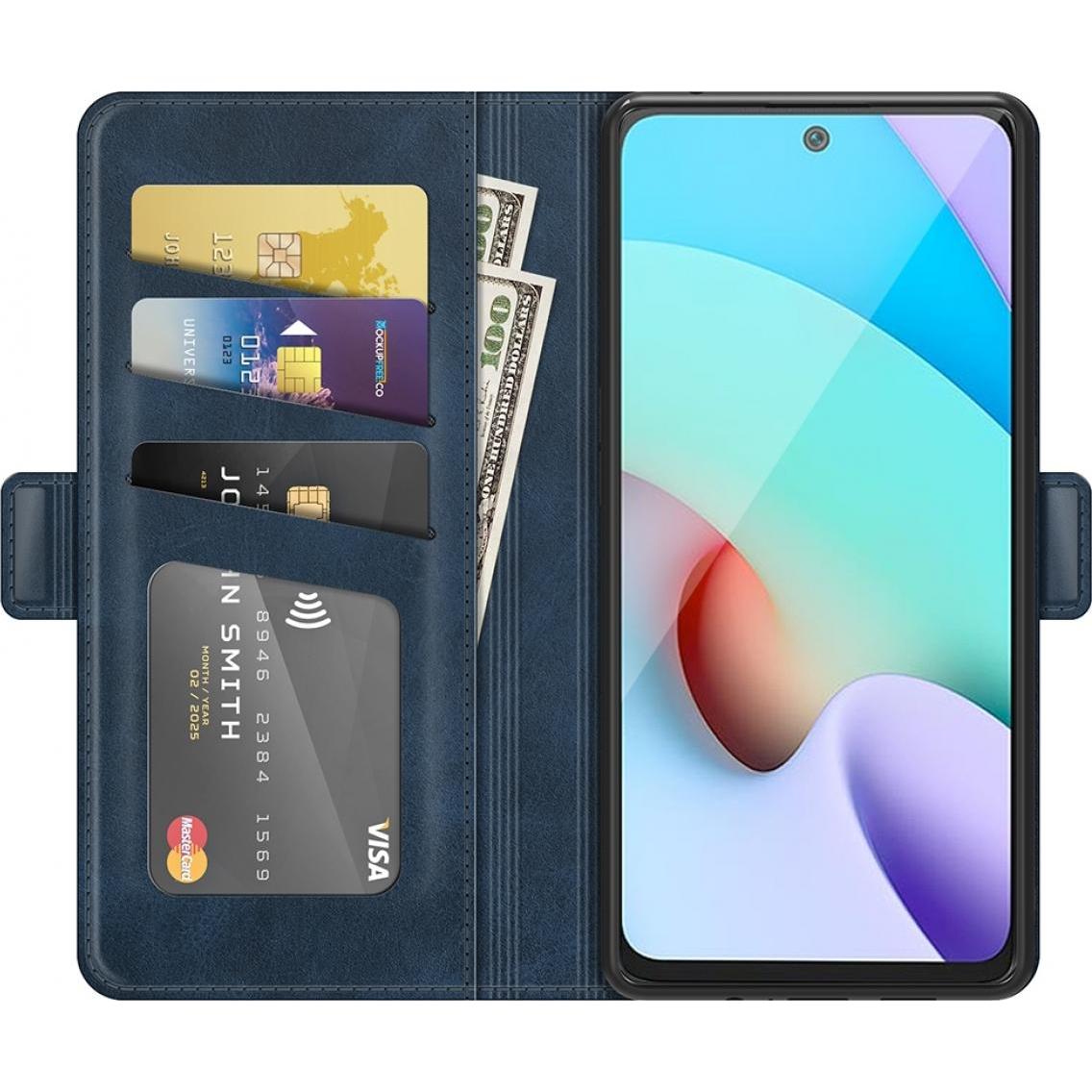 Screenguard Xiaomi Redmi 10 CardLounge Lederhülle (Xiaomi Redmi 10), Smartphone Hülle, Blau