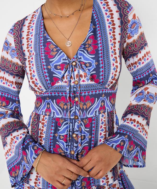 Image du produit Joe Browns Flared Sleeve Printed Boho Tunic Dress (44)