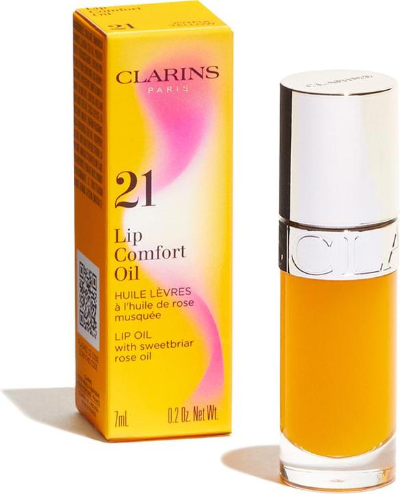 Actual product image Clarins Lip Comfort Oil Power of Colours 21 Joyful Yellow 7ml (21)