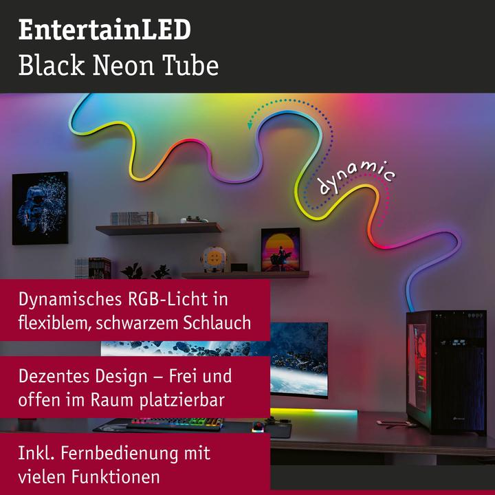 Actual product image Paulmann EntertainLED Hose Black Neon (RGB, 300 cm, Indoor)