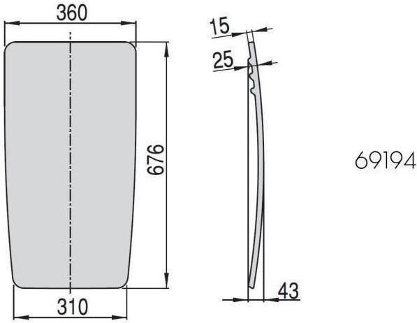 Produktbild Hoesch Rückenlehne Sonderzubehör zu Namur (67.60 cm, 36 cm)
