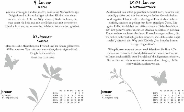 Produktbild Achtsamkeitskalender 2026. Der entspannte Abreisskalender
