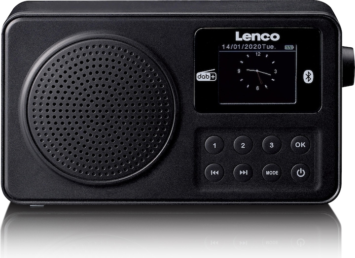 Image du produit Lenco Radio portable DAB+/FM avec Bluetooth Noir (FM, DAB+ DAB, Bluetooth)