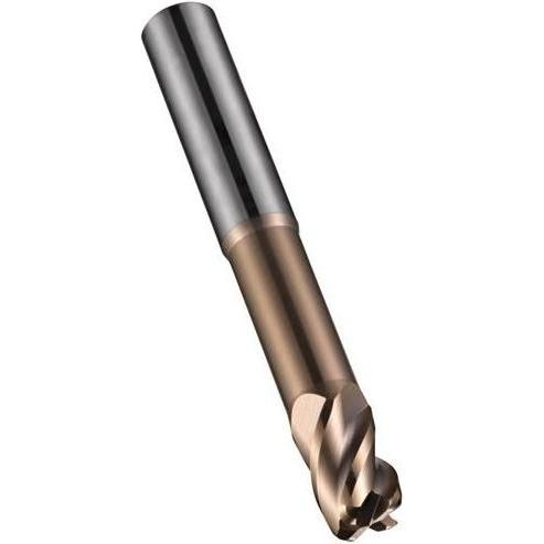 Dormer, Fräser, Schaftfräser S524 Nenn-Ø 16 mm Radius 2 mm Gesamtlänge 125 HM TiSiN 40 ° Schneidenanzahl 4