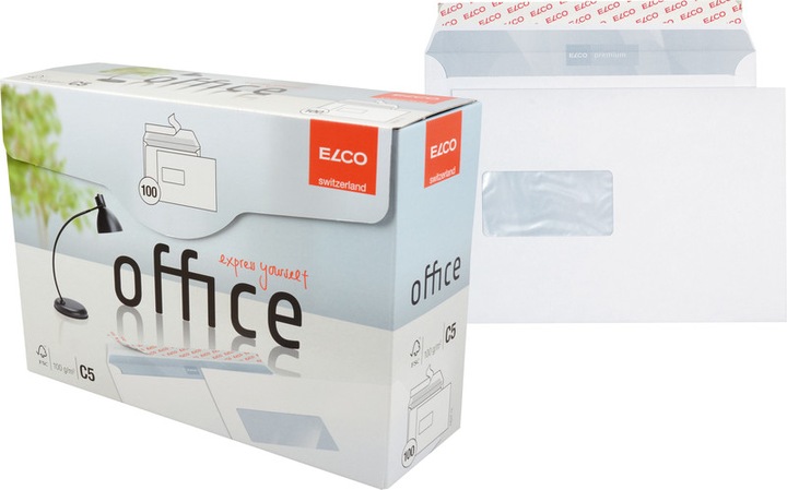 Image du produit Elco Bureau des enveloppes, fenêtre de gauche (C5, 100 x)