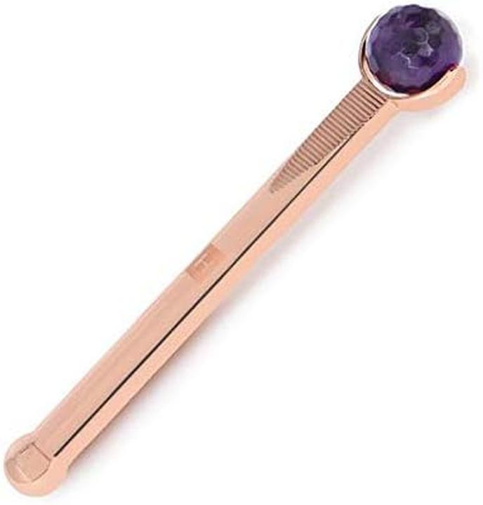 Image du produit Haute Custom Beauty Appareil de massage facial anti-âge en améthyste et or rose, revitalisant peau visage et cou