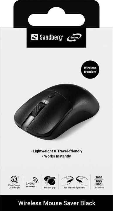 Actual product image Sandberg Wireless Mouse Saver Black (Wireless)