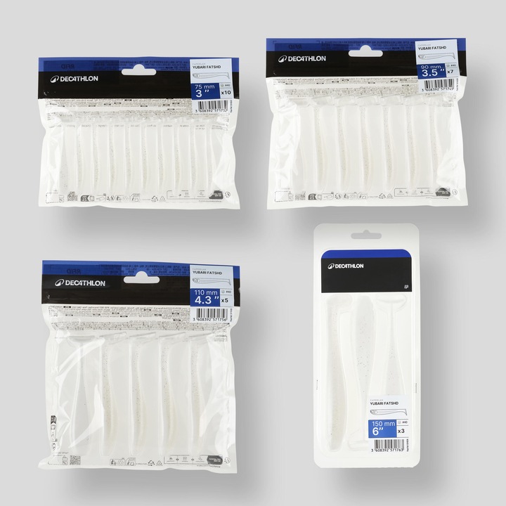 Produktbild Caperlan Gummifisch Yubari Fat Shad mit Lockstoff weiss (11 cm)