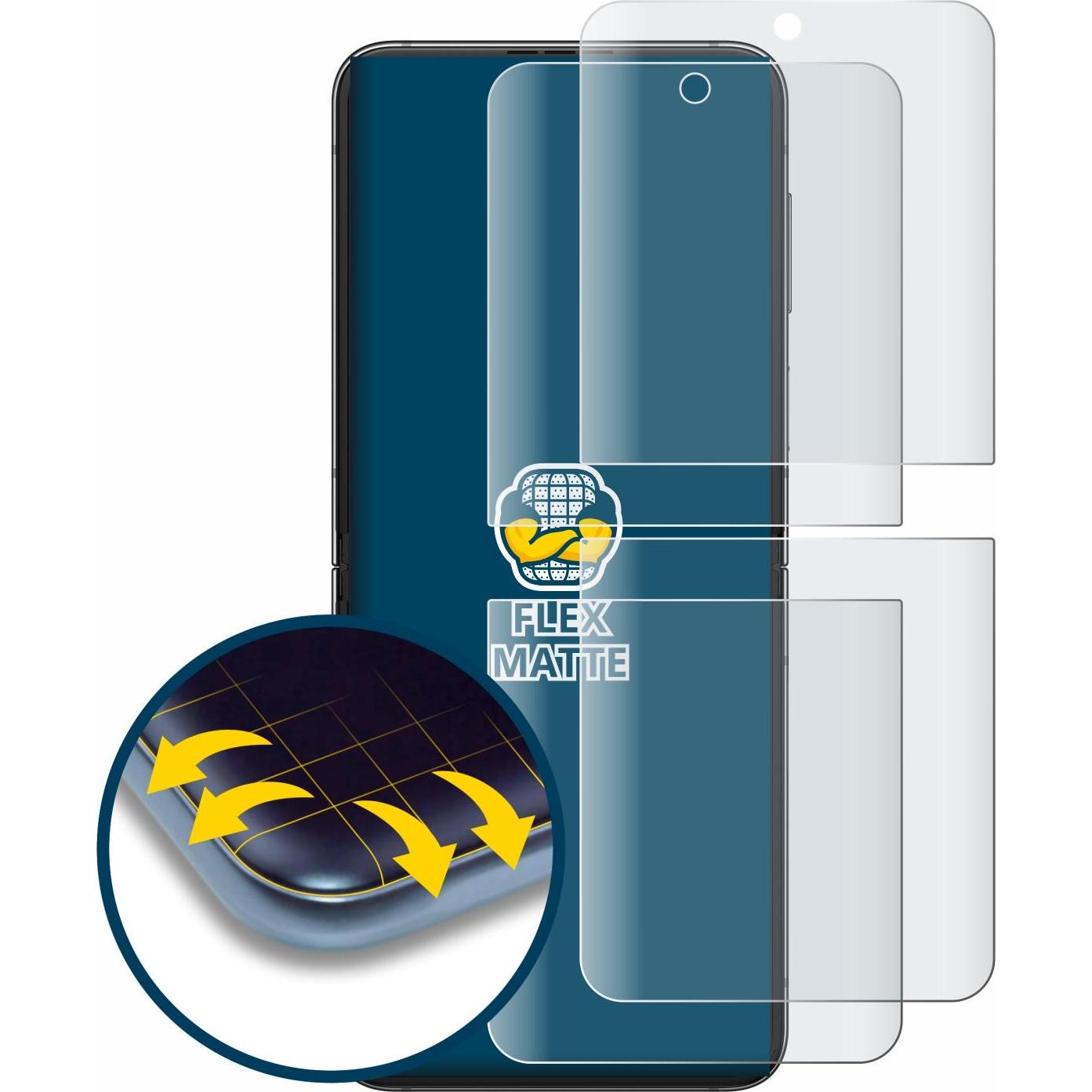 Thumbnail - BROTECT Full-Cover Displayschutz Matt (2 Stück, Samsung Galaxy Z Flip5), Smartphone Schutzfolie, Grau
