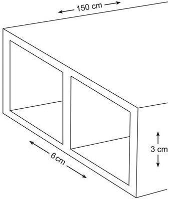 Actual product image Velleman ALUMINIUM PROFILE - 150 cm - 30 x 60 mm - 1.35 mm (150 cm)