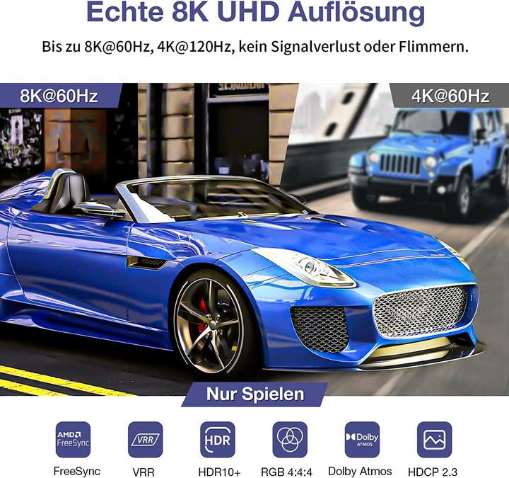 Produktbild Ult-Wiiq USB C auf HDMI 2.1 Adapter 4K 120Hz