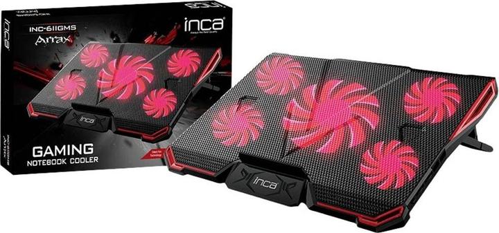 Actual product image Inca ARRAX GAMING NOTEBOOK COOLER 5X FAN, 6 STEPS, 2X USB, 13 ""-17