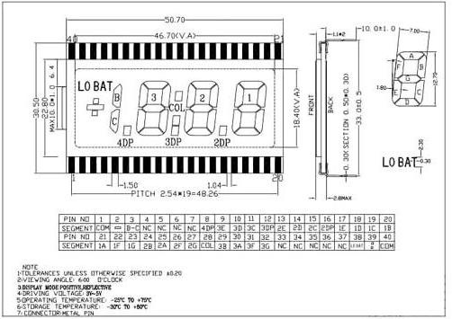 Image du produit LCD AFFICHEUR 3 1/2 DIGITS (Écran)