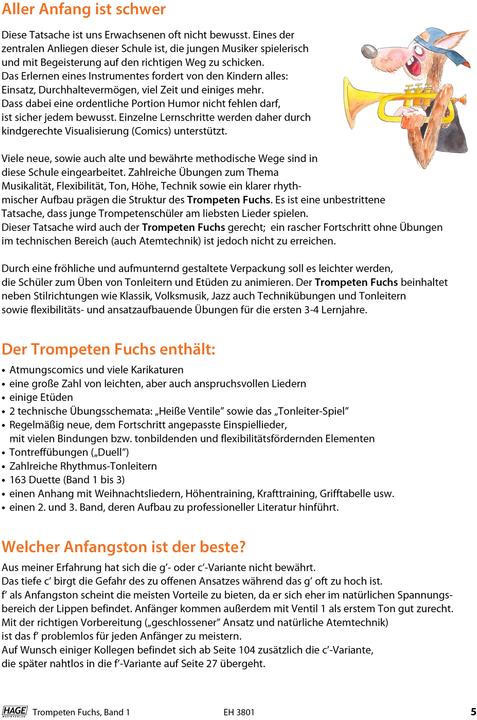 Produktbild Trompeten Fuchs 1 (Deutsch, Stefan Dünser, 2008)