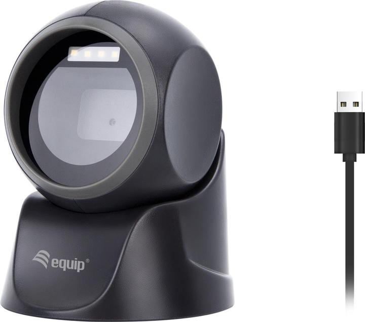 Produktbild equip Barcode Omni-Direktional Laser Kabel USB 1D2D schwarz (1D-Barcodes, 2D-Barcodes)