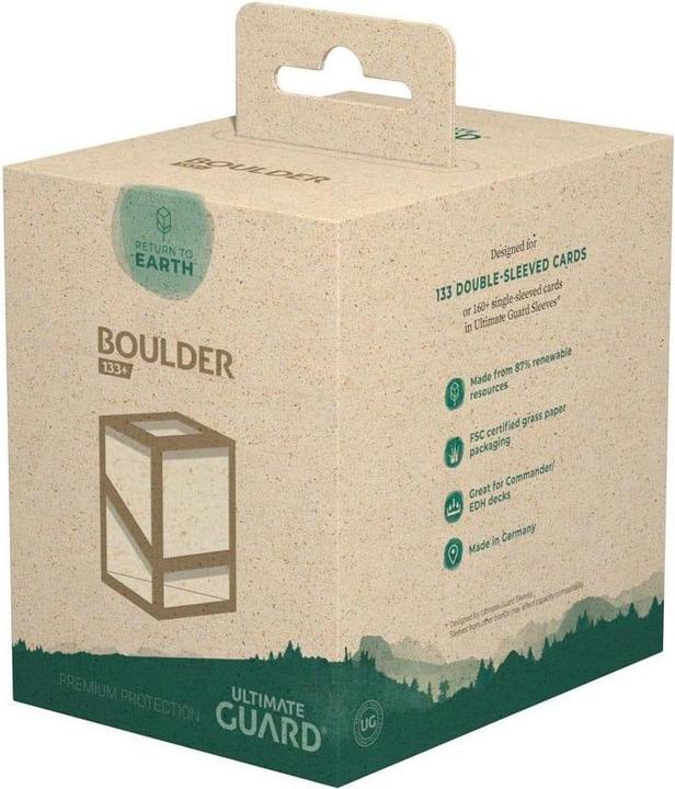 Actual product image Ultimate Guard Return To Earth Boulder Deck Case 133+ taille standard Natural