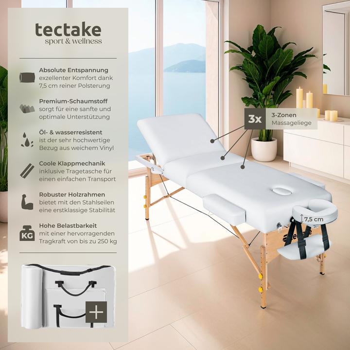 Image du produit tectake 3 Zonen Massageliege