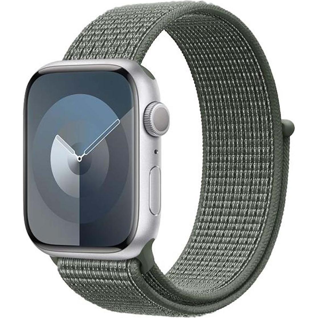 Crong Apple Watch Sportarmband Nylon 38–42 mm (20 mm, Nylon), Cinturini per orologi, Verde