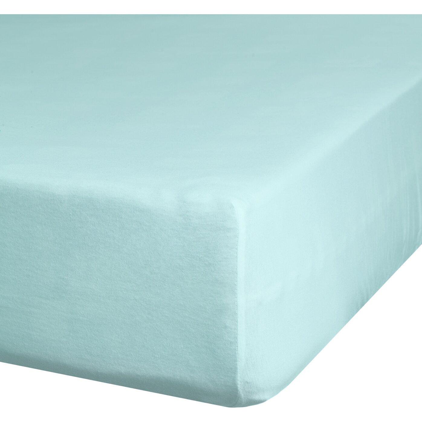 Eurofirany, Fixleintuch, DESIGN 91 Cotton sheet with rubber JERSEY, 140X200 + 30CM, 125 g / m2, color: mint (140 x 200 c...