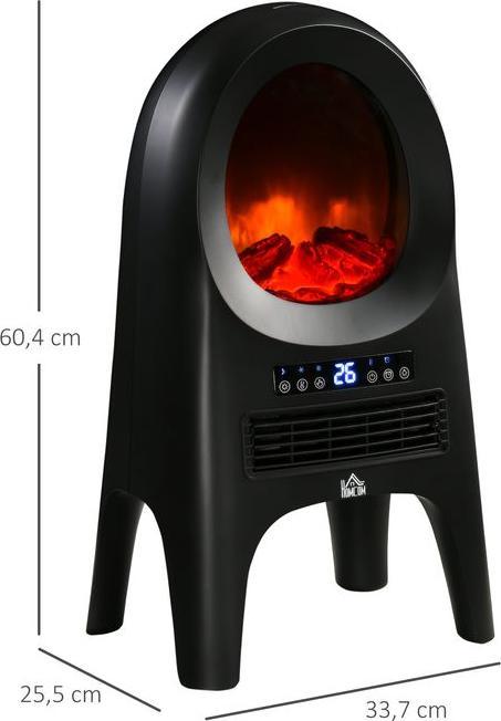 Image du produit Swisshandel24 Radiateur soufflant céramique 3 modes avec minuterie 2000 W Chauffage électrique avec flammes LED (2000 W)