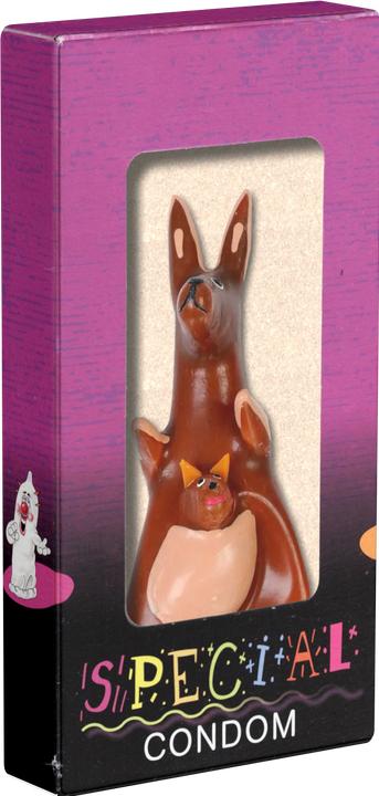 Actual product image Erco Scherzkondom Känguru XL – handbemaltes Outback-Highlight, perfekter Gag für Partys & Feiern (1 pcs.)