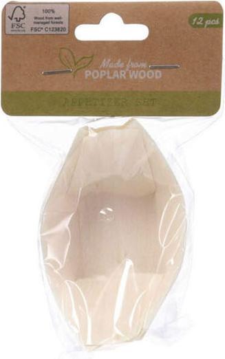 Immagine prodotto Ciotole per antipasti in legno di pioppo, 12 pezzi.