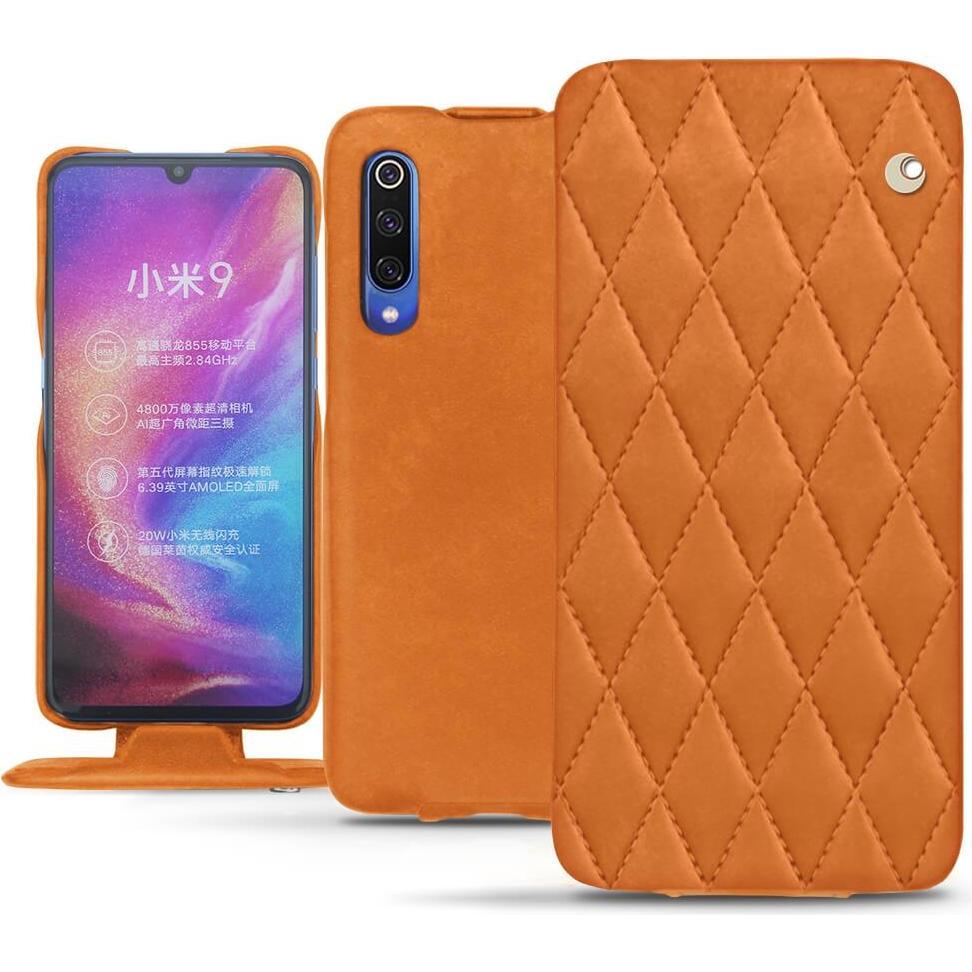 Thumbnail - Noreve Lederschutzhülle vertikal (Xiaomi Mi 9), Smartphone Hülle, Orange
