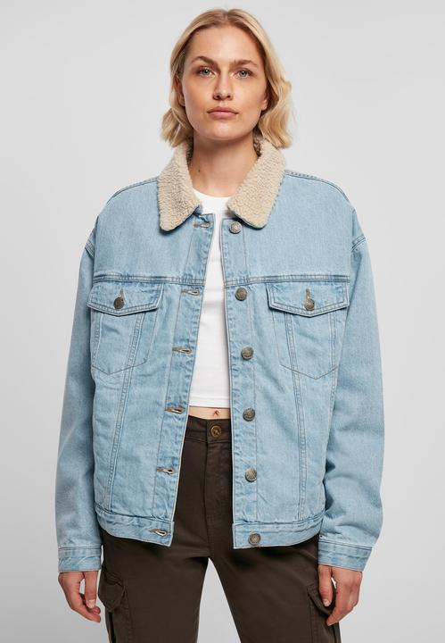 Actual product image Urban Classics Ladies Oversized Sherpa Denim Jacket - 19395 (XXL)