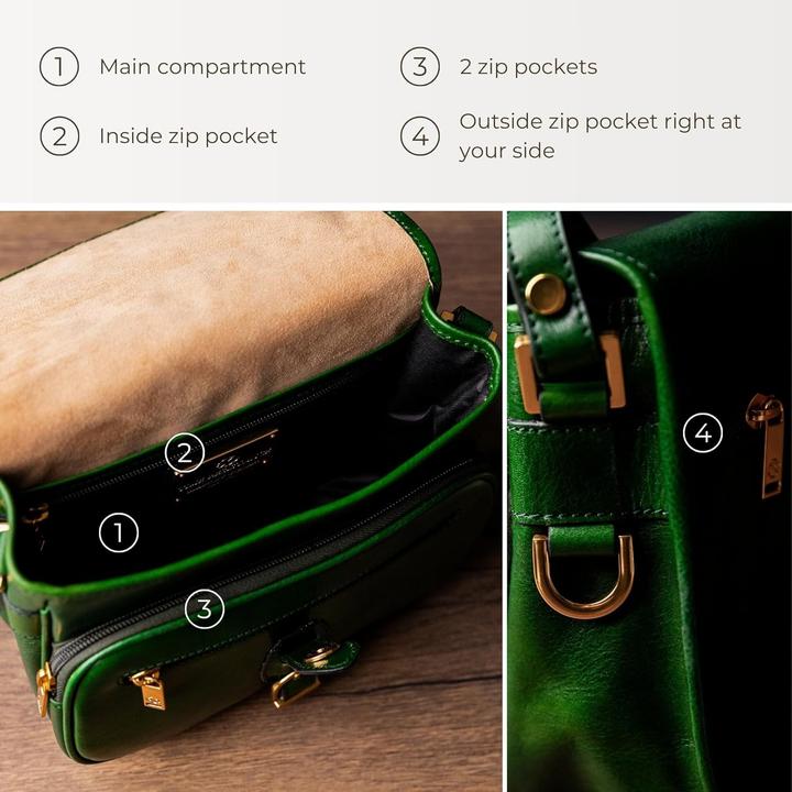 Immagine prodotto Time Resistance Borsa a tracolla in pelle per donna, elegante e pratica