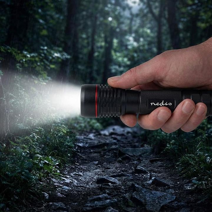 Immagine prodotto Nedis Torcia a LED, alloggiamento in metallo, IPX7, portata luminosa di 200 metri (3 cm, 1000 lm)